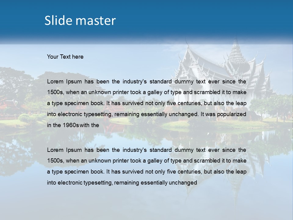 Religious Muang Architecture PowerPoint Template