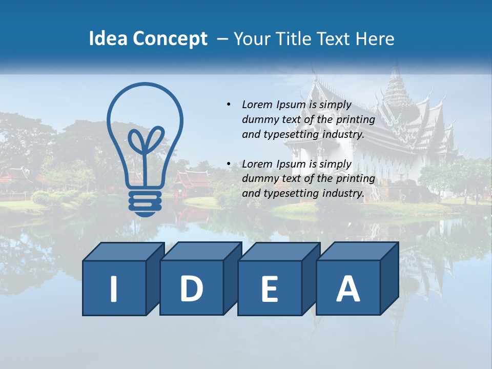 Religious Muang Architecture PowerPoint Template