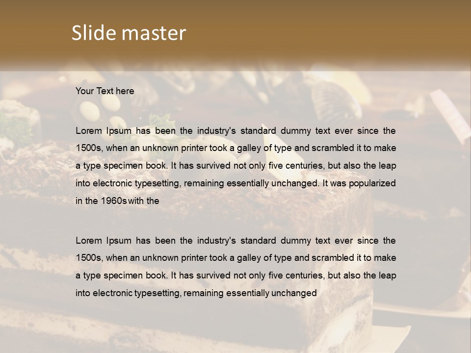 Brown Smell Delicious PowerPoint Template