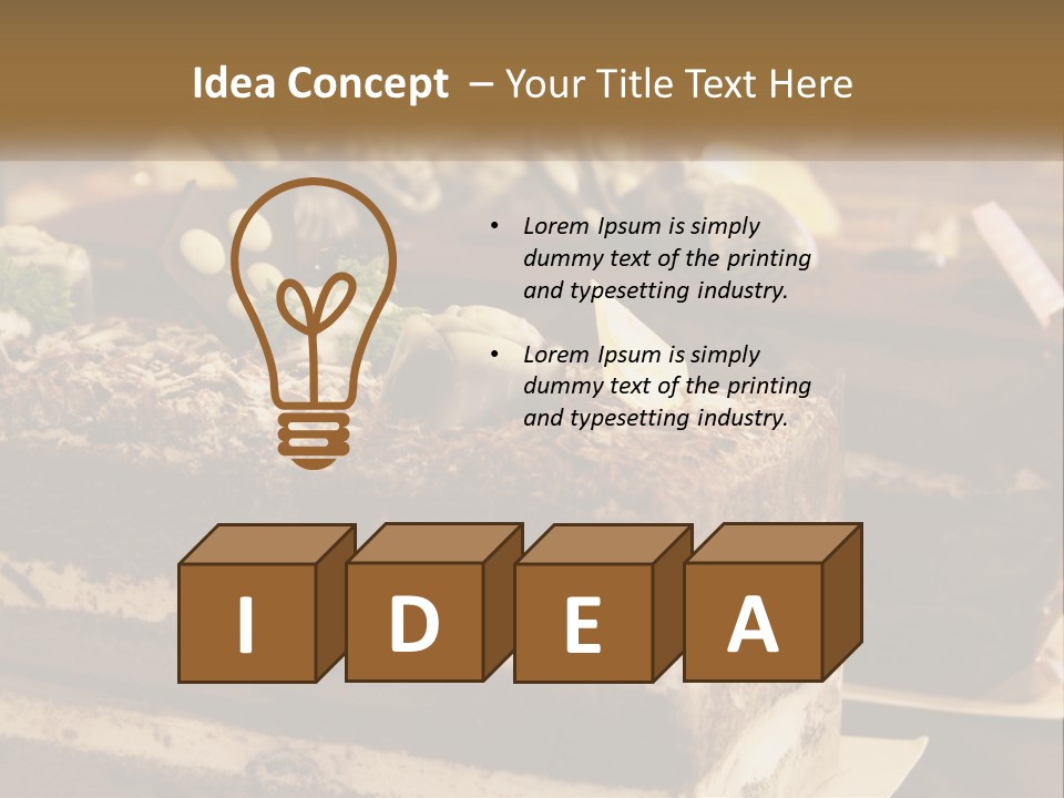 Brown Smell Delicious PowerPoint Template