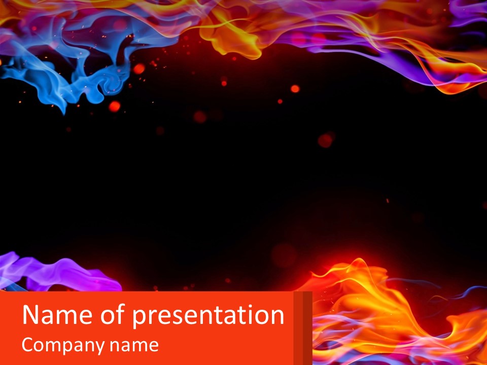 Sparks Colored Mystical PowerPoint Template