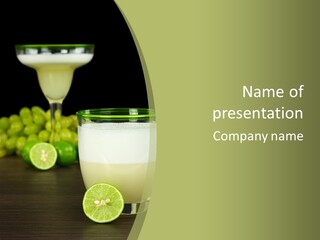 Brown Glass Cocktail PowerPoint Template