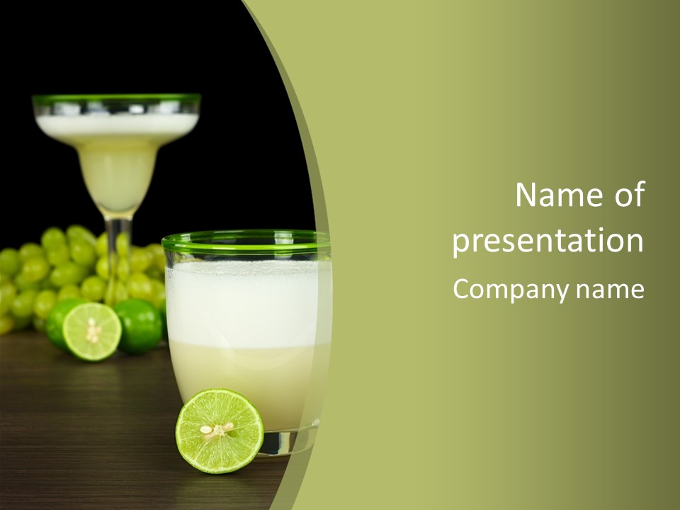 Brown Glass Cocktail PowerPoint Template