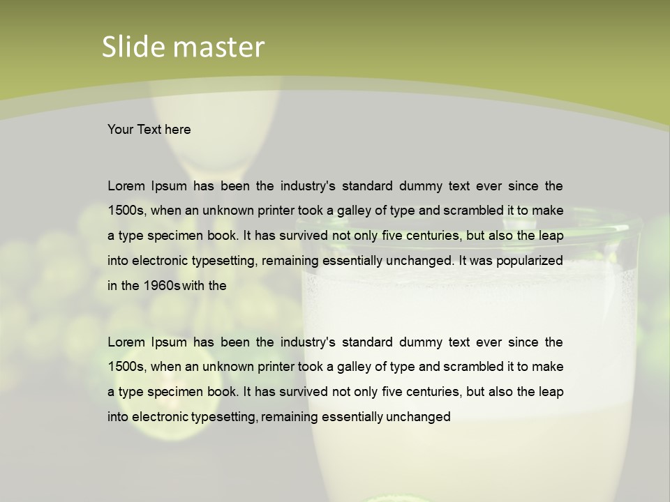 Brown Glass Cocktail PowerPoint Template