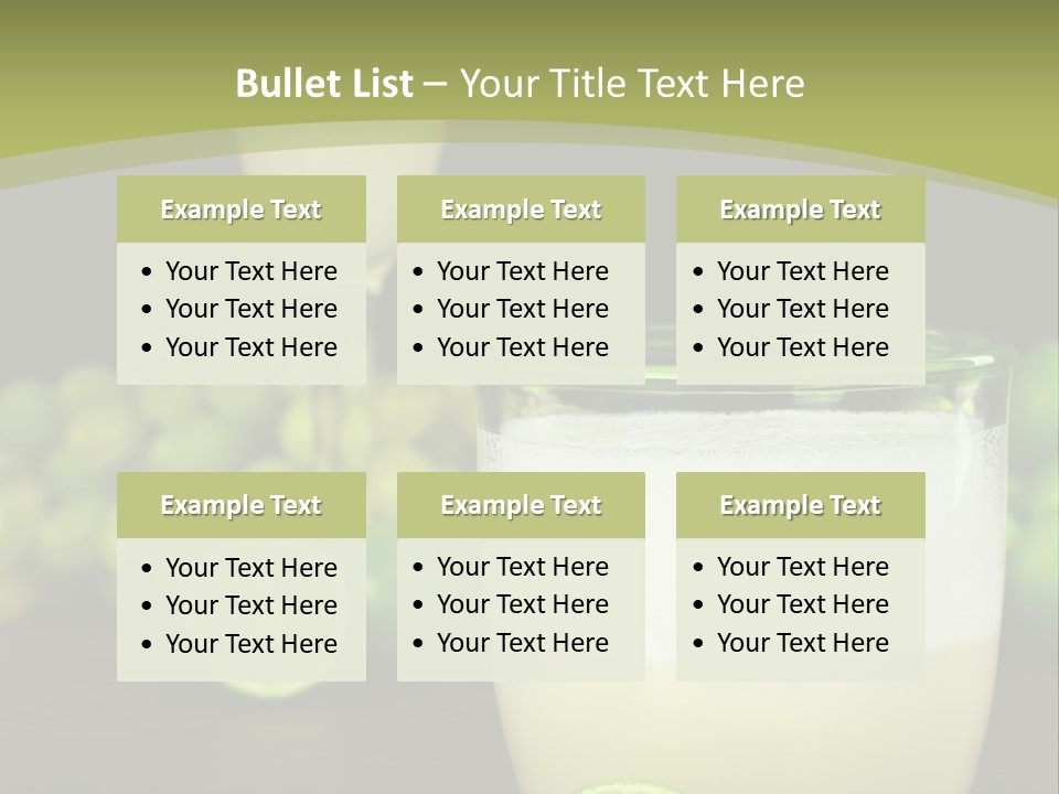 Brown Glass Cocktail PowerPoint Template