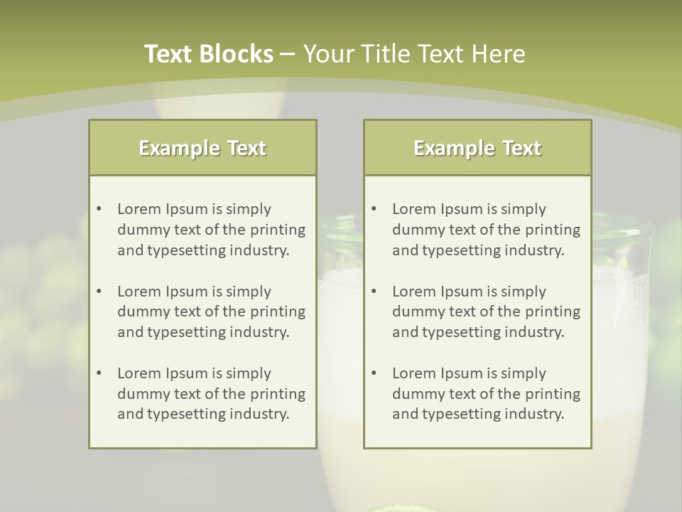 Brown Glass Cocktail PowerPoint Template