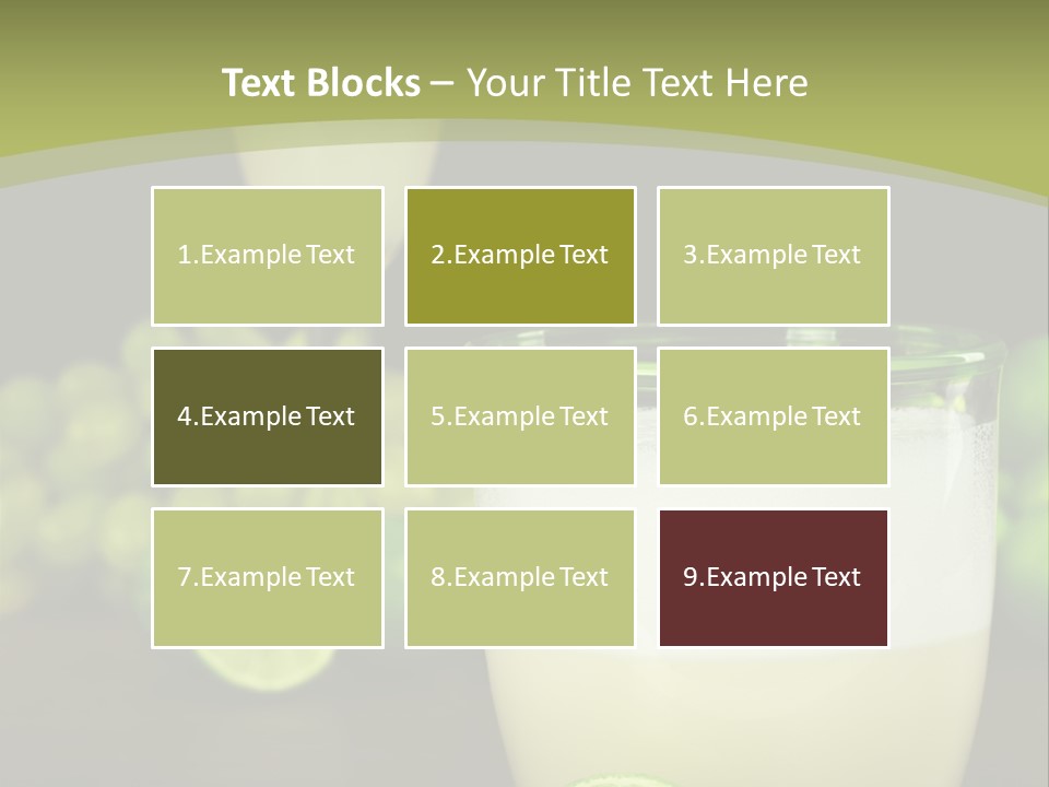 Brown Glass Cocktail PowerPoint Template