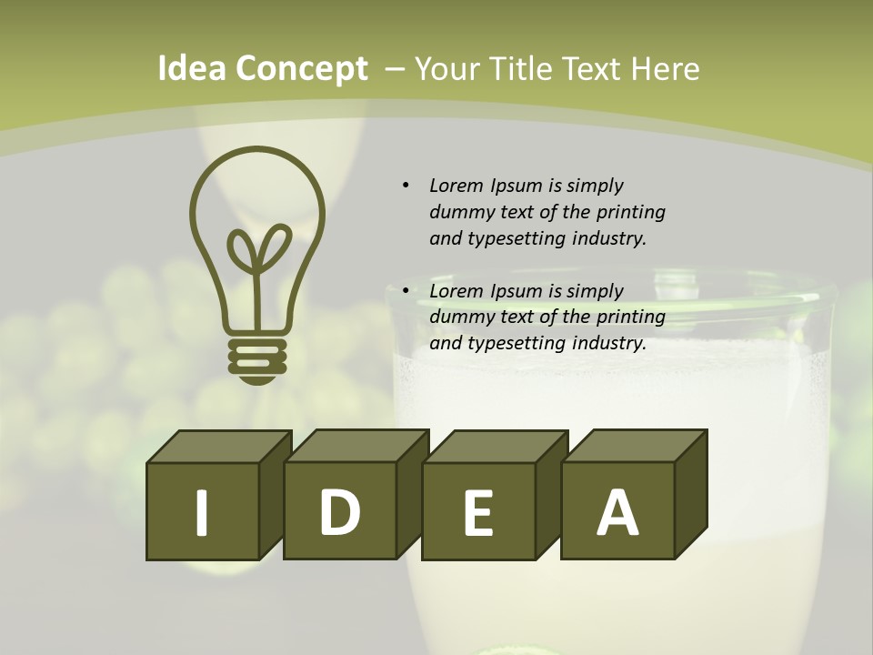 Brown Glass Cocktail PowerPoint Template