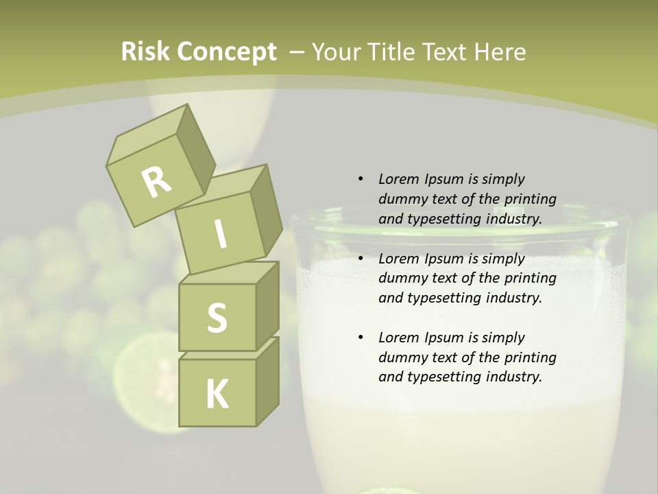 Brown Glass Cocktail PowerPoint Template