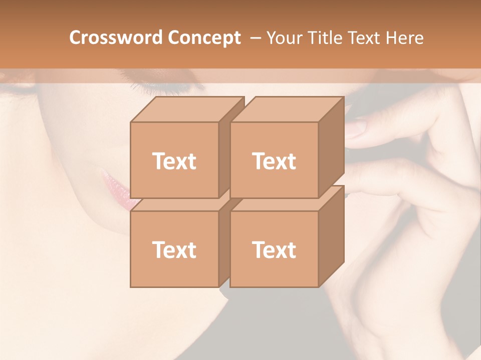 Communicate Girl Contact PowerPoint Template