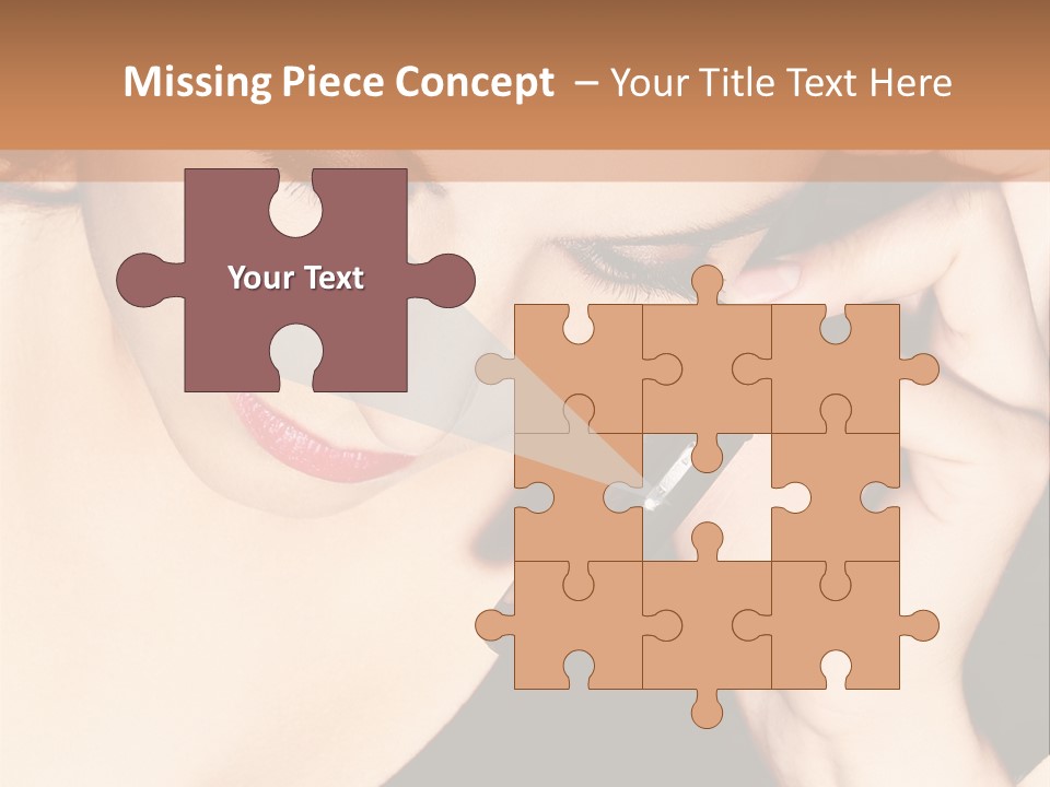 Communicate Girl Contact PowerPoint Template