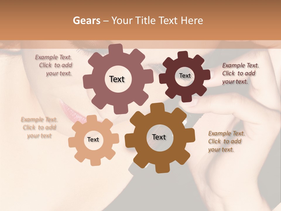 Communicate Girl Contact PowerPoint Template