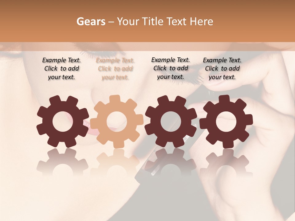 Communicate Girl Contact PowerPoint Template