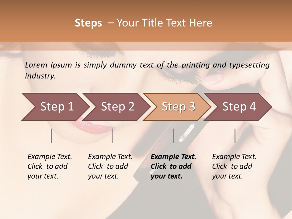 Communicate Girl Contact PowerPoint Template