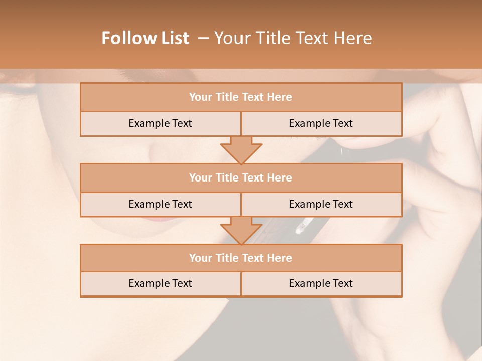 Communicate Girl Contact PowerPoint Template