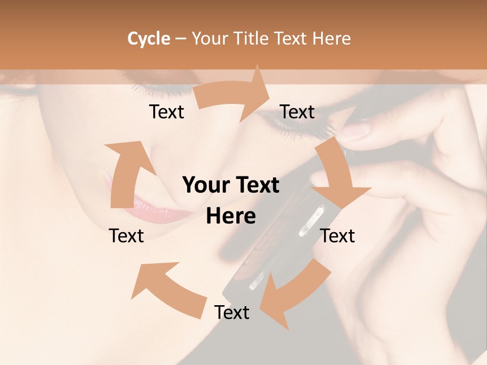 Communicate Girl Contact PowerPoint Template