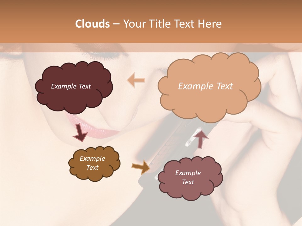 Communicate Girl Contact PowerPoint Template