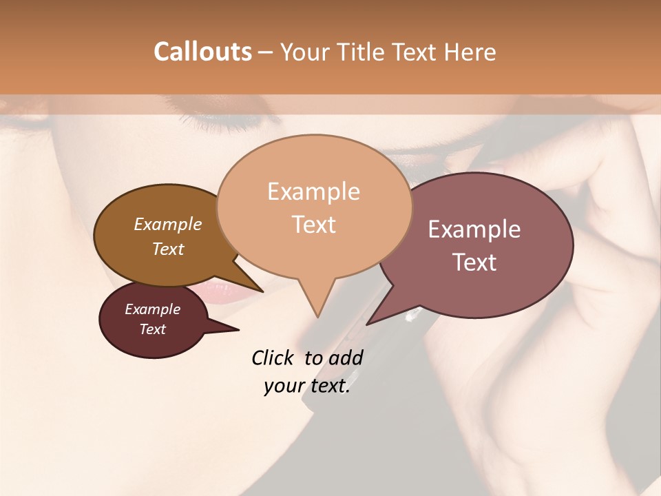 Communicate Girl Contact PowerPoint Template