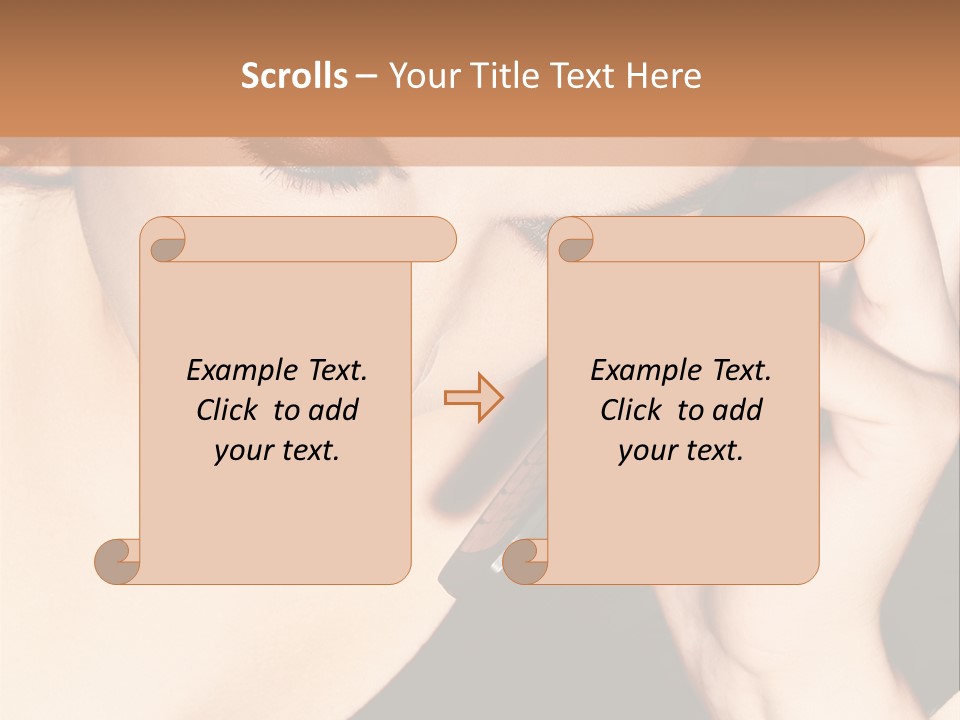 Communicate Girl Contact PowerPoint Template