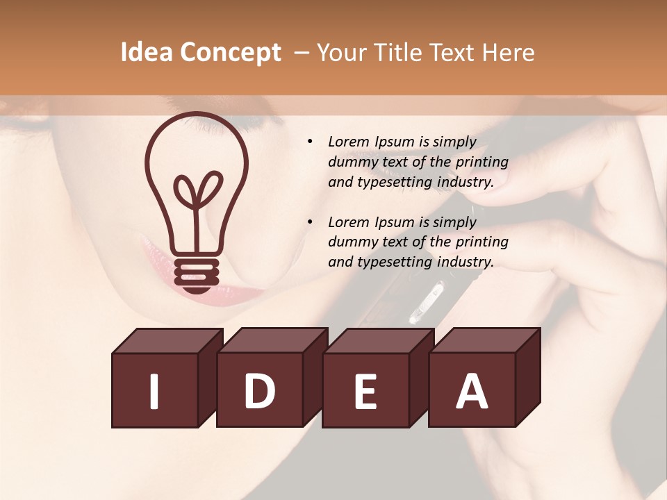 Communicate Girl Contact PowerPoint Template