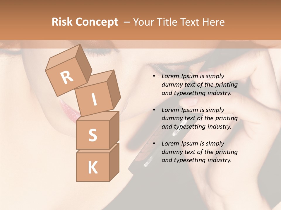 Communicate Girl Contact PowerPoint Template