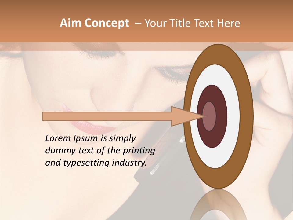 Communicate Girl Contact PowerPoint Template