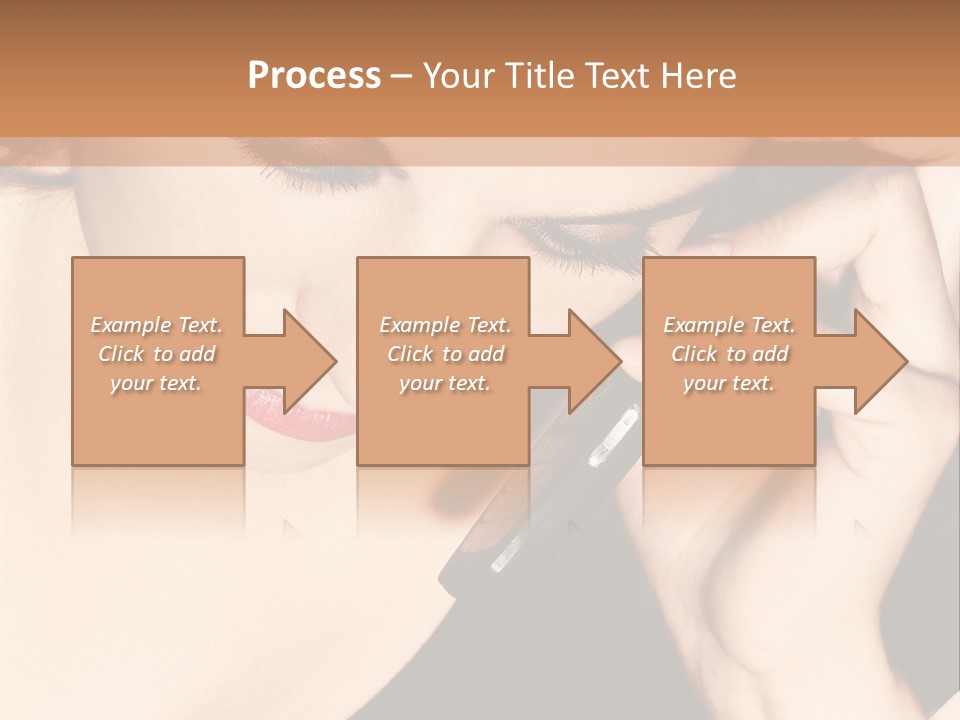 Communicate Girl Contact PowerPoint Template