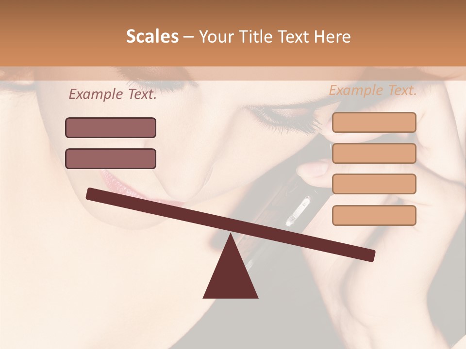 Communicate Girl Contact PowerPoint Template