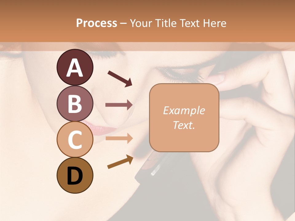 Communicate Girl Contact PowerPoint Template