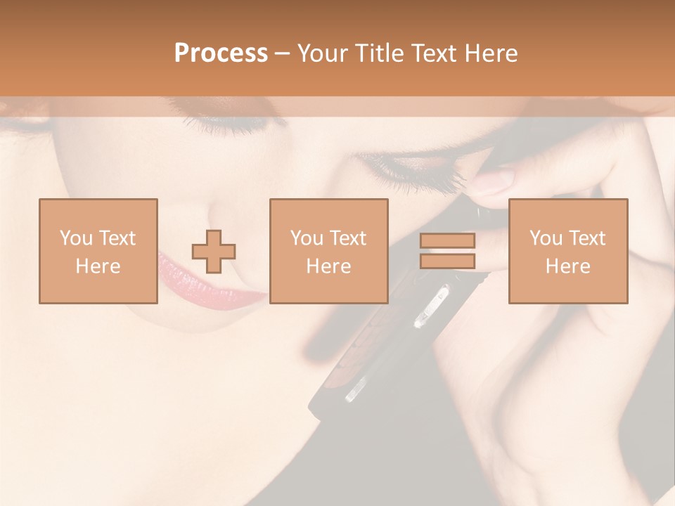 Communicate Girl Contact PowerPoint Template