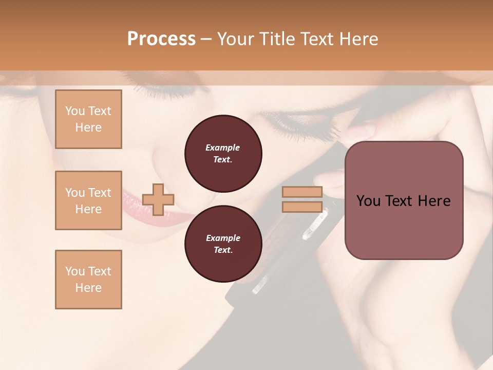 Communicate Girl Contact PowerPoint Template