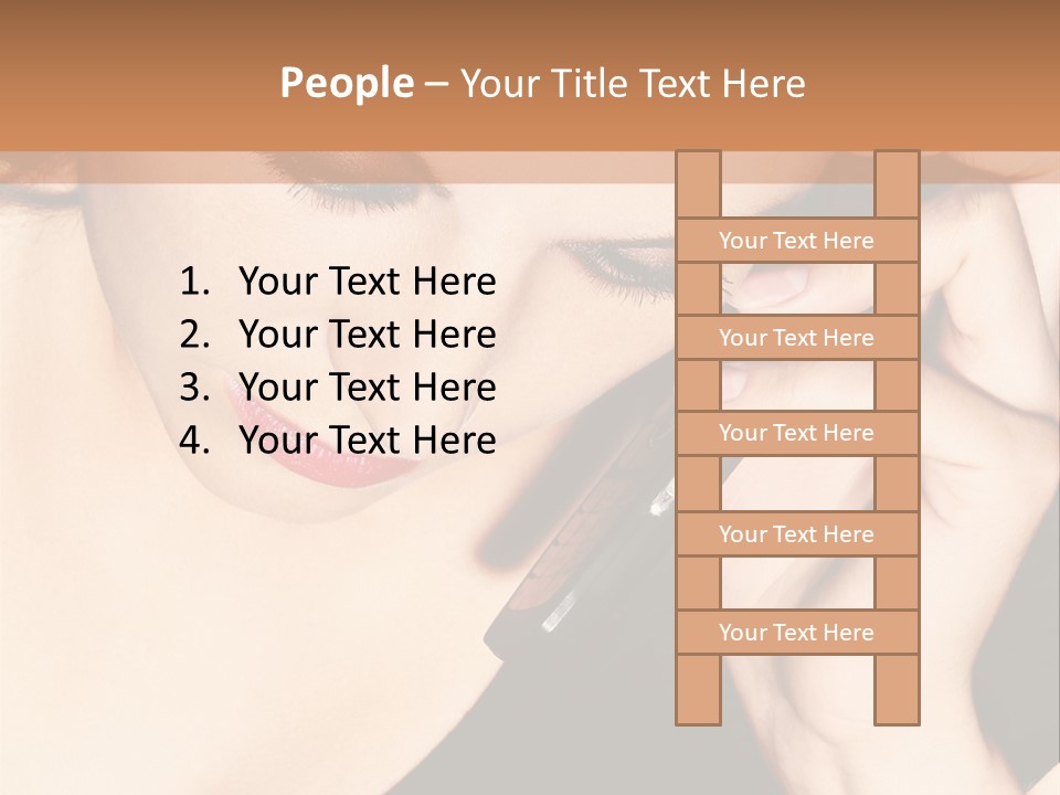 Communicate Girl Contact PowerPoint Template