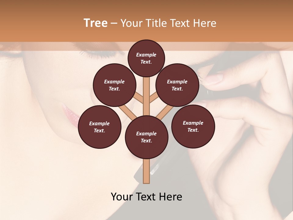 Communicate Girl Contact PowerPoint Template