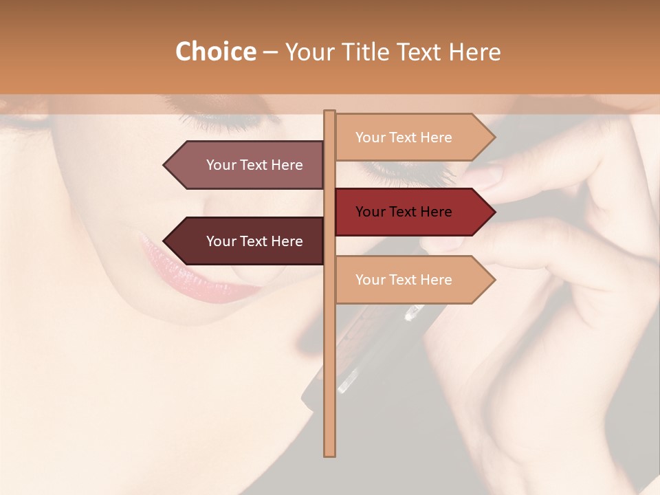 Communicate Girl Contact PowerPoint Template