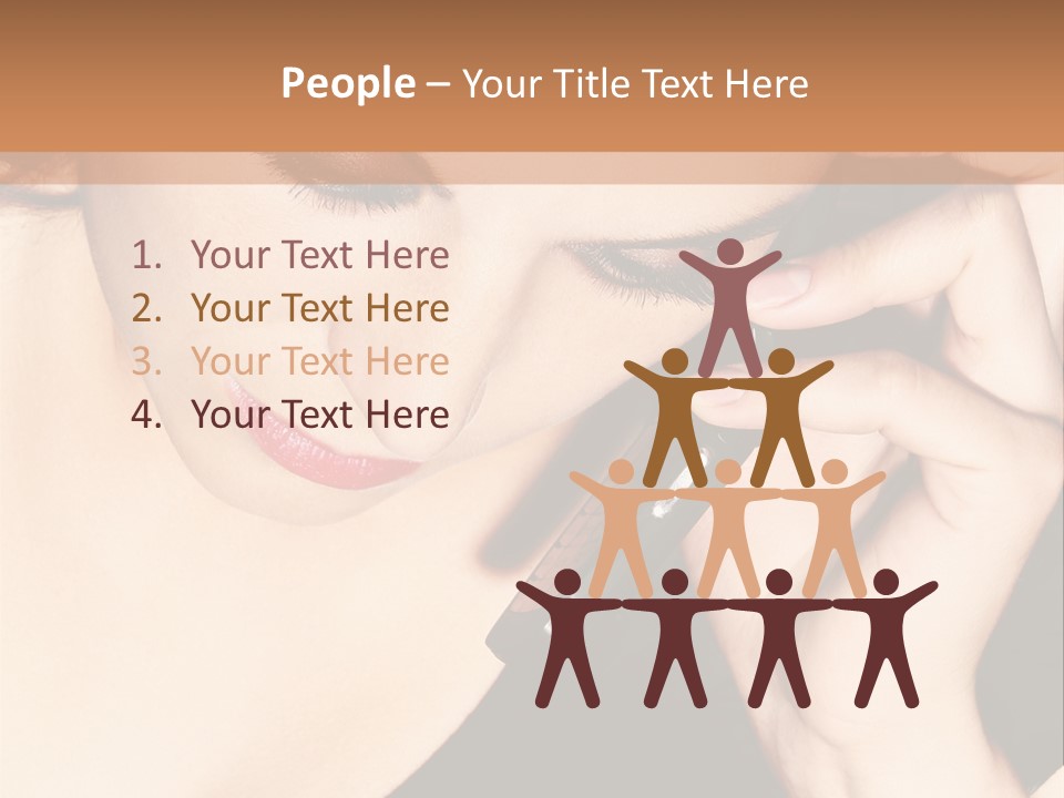 Communicate Girl Contact PowerPoint Template