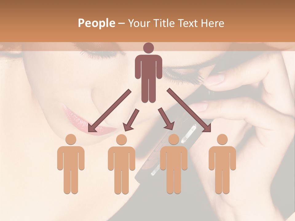 Communicate Girl Contact PowerPoint Template