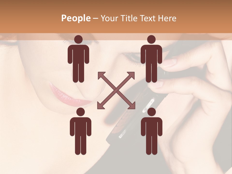 Communicate Girl Contact PowerPoint Template