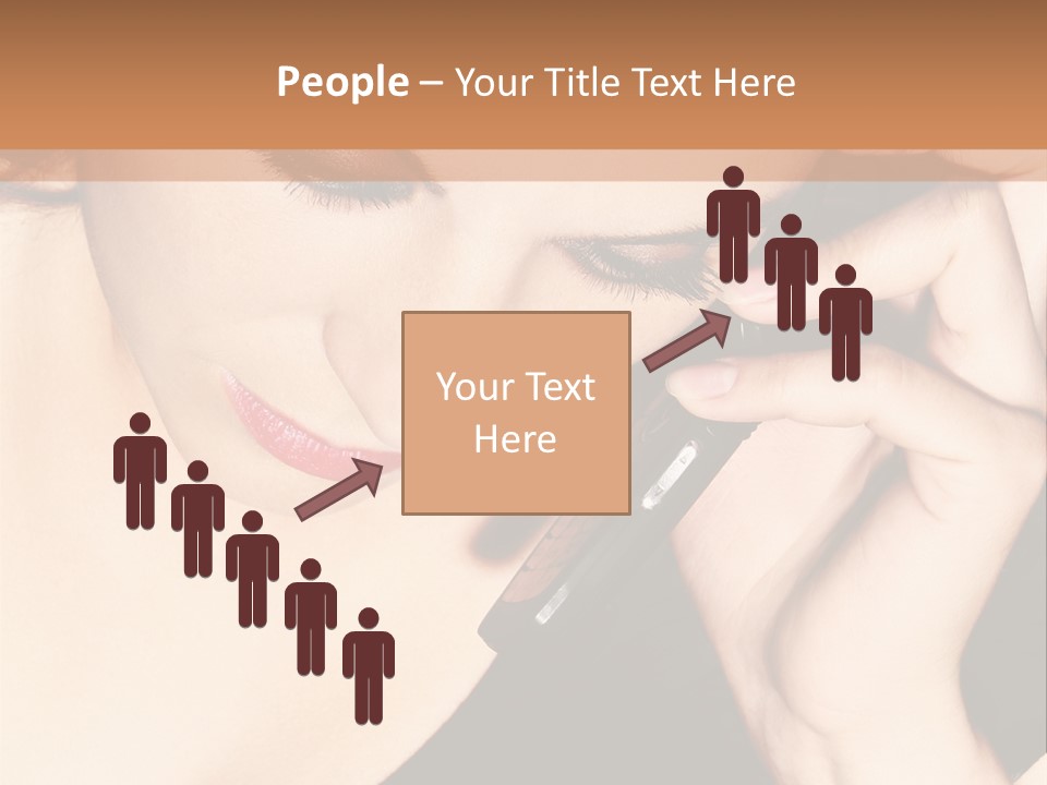 Communicate Girl Contact PowerPoint Template