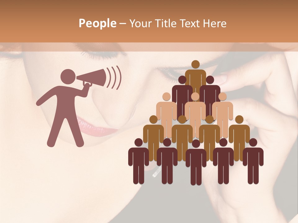 Communicate Girl Contact PowerPoint Template