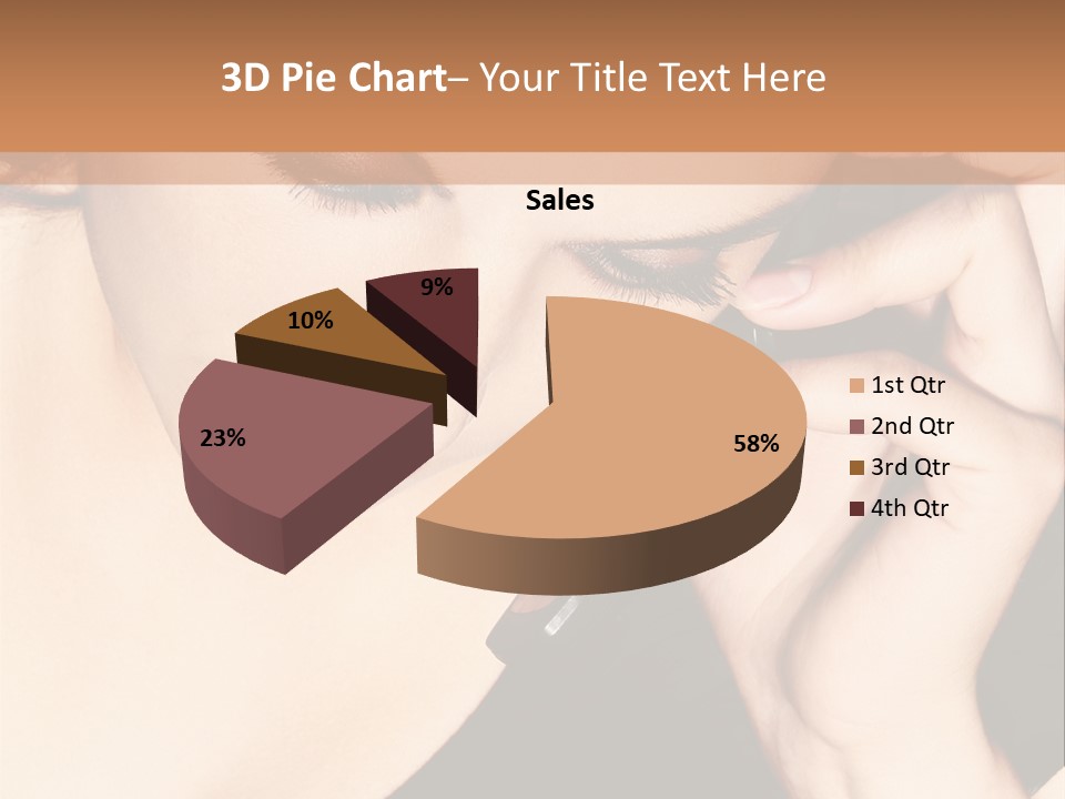 Communicate Girl Contact PowerPoint Template