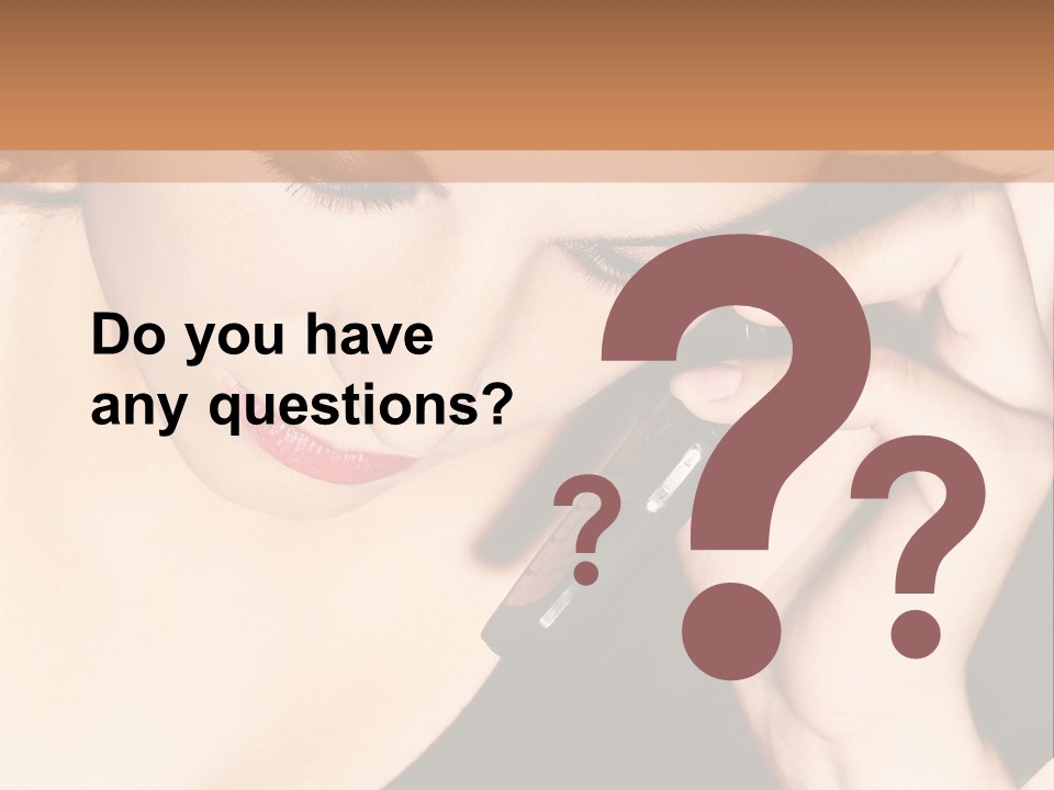 Communicate Girl Contact PowerPoint Template