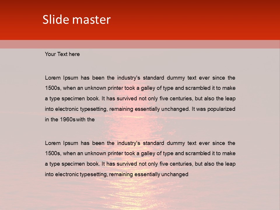 Reflection Silhouette Sky PowerPoint Template