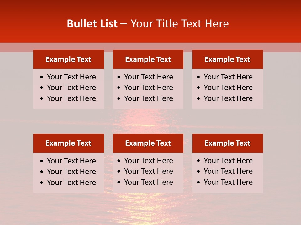 Reflection Silhouette Sky PowerPoint Template