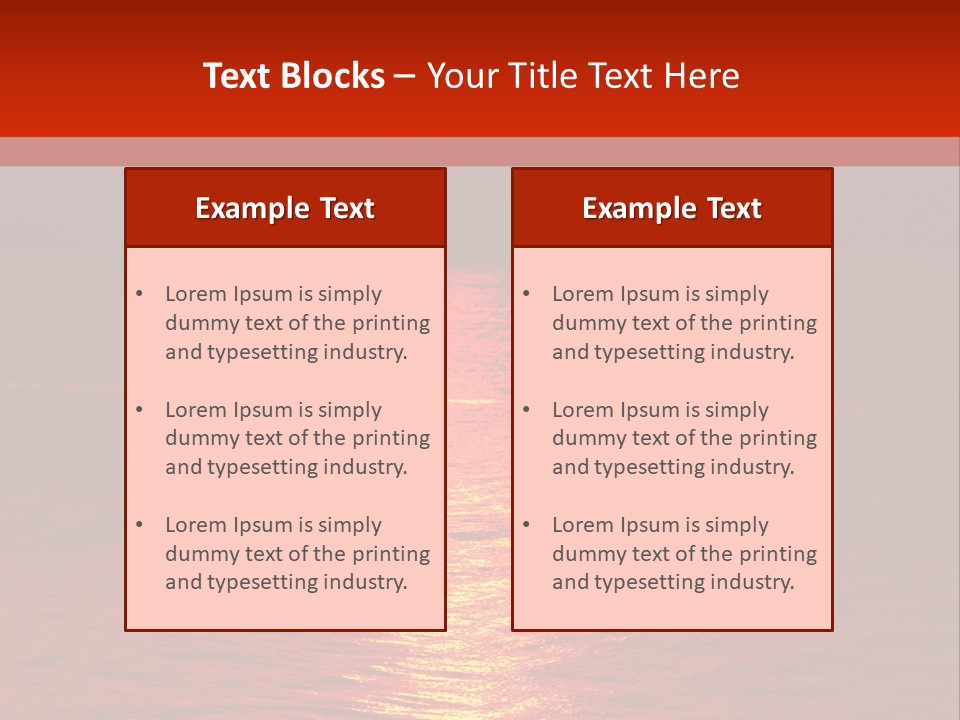 Reflection Silhouette Sky PowerPoint Template