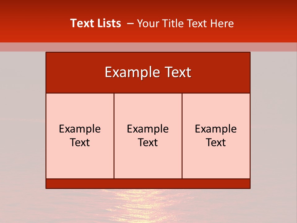 Reflection Silhouette Sky PowerPoint Template