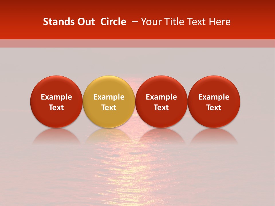 Reflection Silhouette Sky PowerPoint Template