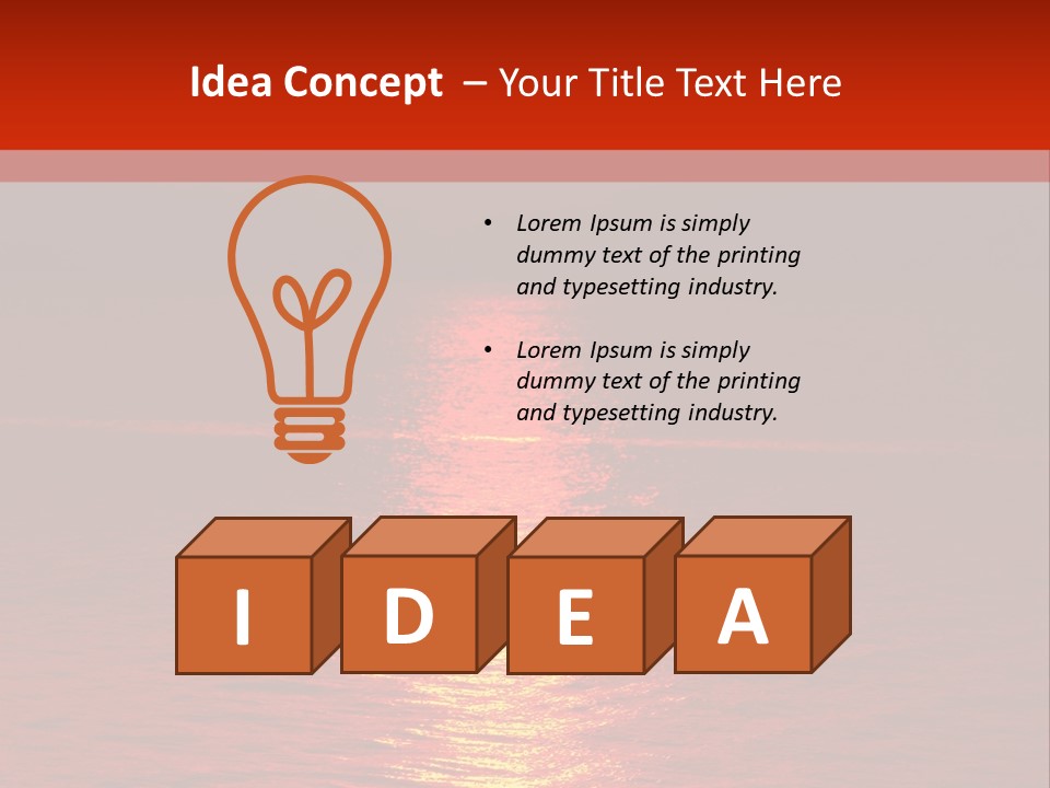 Reflection Silhouette Sky PowerPoint Template