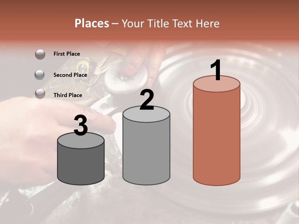 Closeup Wheel Facets PowerPoint Template