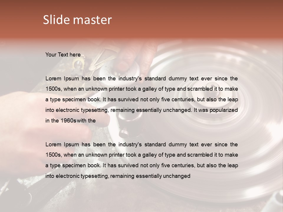 Closeup Wheel Facets PowerPoint Template