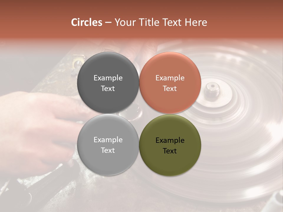 Closeup Wheel Facets PowerPoint Template